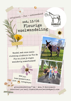 foto: flyer Fleurige Ezelwandeling