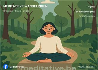 foto: Meditatieve wandelingen — Ryckevelde, Sijsele. Vrijdag bij zonsondergang.