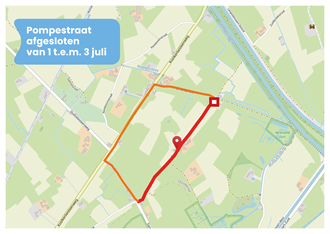 Pompestraat afgesloten 1 t.e.m. 3 juli 2026