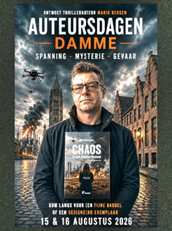 foto: Auteur Mario Bergen op de auteursdagen in Damme