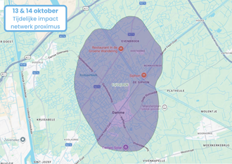 Hinder netwerk Proximus 13/10/2026